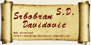 Srbobran Davidović vizit kartica